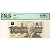 Image 1 : Error note,  1988 $100 BC-60c #BJN9501696, PCGS Gem UNC65PPQ.  The denomination 100 is smeared from 