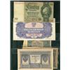 Image 1 : World Banknotes, small lot of European notes: Germany, Russia, Poland, includes 6 notes. Should be v