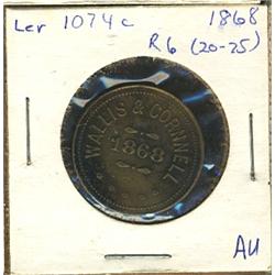 Leroux 1074c, Wallis & Cornnell 1868, One Bag Grins 20¢ AU