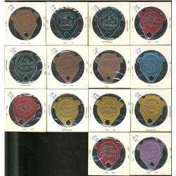 Lot of 14 Dairy tokens, Glen Rae 1/4, 1/2.  Should be viewed.