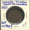 Image 1 : CanadaToken trade &commerce, 1863 EF, NOT LISTED.