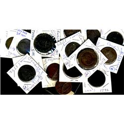 Conder Tokens.  Selection of 30 different tokens.  Grades vary from Good to VF.  Should be viewed.