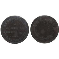 Breton: 545 Bridge token ICCS VF30, L'isle de Montreal/ Personne