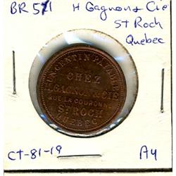 Breton: 571 H Gagnon & Cie.  St.Roch, Quebec Choice Unc.