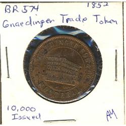 Breton: 574, Gnaedingen Trade token, AU-Unc.