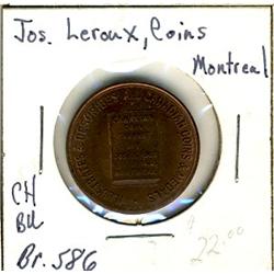 Breton: 586, Jos Leroux, coins, Montreal.  Choice Unc.