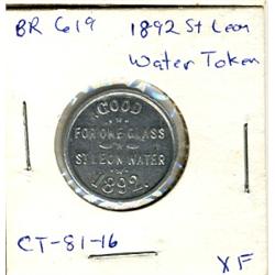 Breton: 619, 1892 St.Leon Water, token  EF.