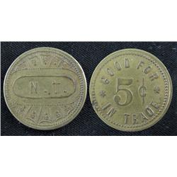 Breton: 628, N.T. Good for 5¢ in trade.  EF+.  Only 100 pcs. Minted.