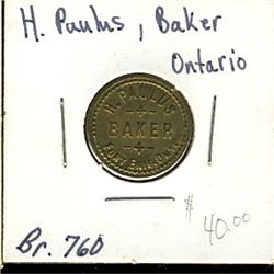 Breton: 760 H. Paulus, Baker Ontario Unc.