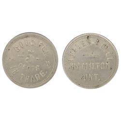 Breton: 776 Nickel, Nobles Hotel, Hamilton EF.  Only 100 pcs. Minted