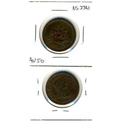 Breton: 889 CH# NS27A1 AU50, 1815, No hair medal. AU and sharp'