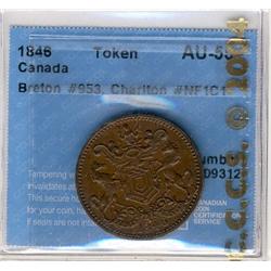 Breton: 953 CH# NF1C1 CCCS AU55, scarce grade.