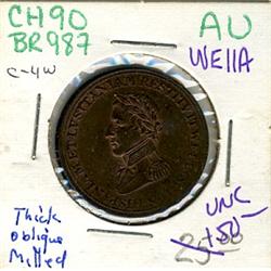 Breton: 987 CH: WE-11A Choice Unc. With red lustre.