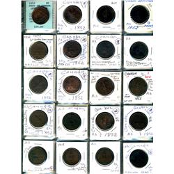 Province of  Canada.  Breton: 526, 528, 529. Grades vary from Good to EF+.  Should be viewed.