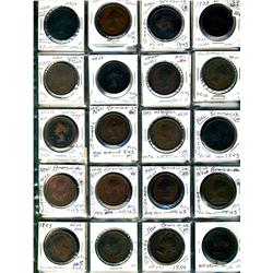 New Brunswick.  Breton 909, 911, 913. Grades vary from Good to VF.  Should be viewed. (37 pieces)