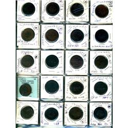 Lower Canada.  Breton 713. Grades vary from Good to VF.  Should be viewed. (35 pieces)