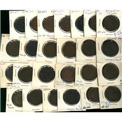 Large lot of 25 Bouquet Sous.  Includes Breton: 691 (2), 692, 693, 694 (2), 697, 698, 699, 700, 701,