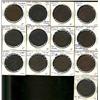 Image 1 : Large lot of 13 tokens.  All One Penny tokens, variety of dates mainly common issues.  Grades vary f