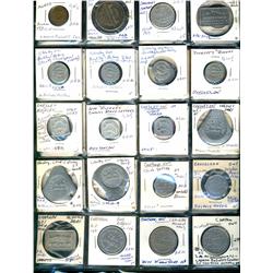 Ontario. Various dairy and merchant tokens from the following locals: Camilla, Camlachie, Cannington