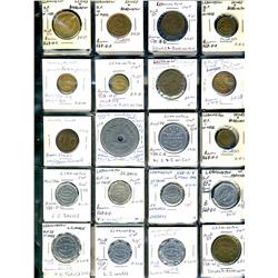 Ontario. Various dairy and merchant tokens from the following locals: Lasalle, Leamington, Leitrim, 