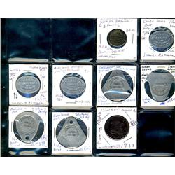 Ontario. Various dairy and merchant tokens from Owen Sound.  (9 pieces)