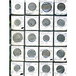 Saskatchewan. Various dairy and merchant tokens from the following locals: Cardnduff, Cupar, Cut Kni