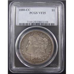 US 1880-CC $1 PCGS VF25.