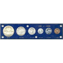 Mint set, 1954 SF, in Capital plastic holder.  An average set with brilliant coins.  The cent is ton