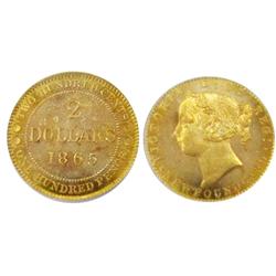 Nfld Gold 1865 $2 PCGS MS65.  Possibly the finest known.  A fabulous coin in pristine condition, don