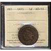 Image 1 : P.E.I. 1871 1¢ ICCS AU55.  Lustre and trace red.