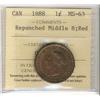 Image 1 : 1888 1¢ Repunched Middle 8 ICCS MS63RD.