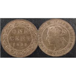 1895 1¢ MS63 70% red.