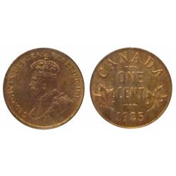 1925 1¢ ICCS MS65 red.  Excellent strike with clean fields and great surfaces. The nicest example ev