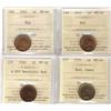 Image 1 : 1941, 1945, 1950 Cameo & 1948 A Off 1¢ ICCS MS64RD.  Lot of 4 coins.