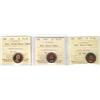 Image 1 : 1957, 1961 1¢ PL65 Heavy Cameo & 1971 PL65 Ultra Heavy Cameo.  Lot of 3 ICCS graded coins.