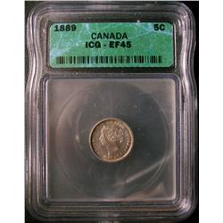 1889 5¢ ICG EF45.