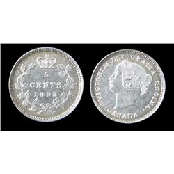 1893 5¢ MS-60, a nice and sharp example.