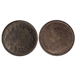 1921 5¢ ICCS VG10.  Nice key issue with all clearly visible date.