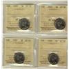Image 1 : 1922, 1923, 1928 & 1929 5¢ ICCS AU50.  Lot of 4 coins.