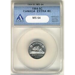 1964 5¢ XWL ANACS MS64.