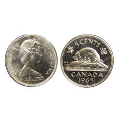 1965 5¢ LgBds Detached ICCS MS63.  Very elusive and popular variety.