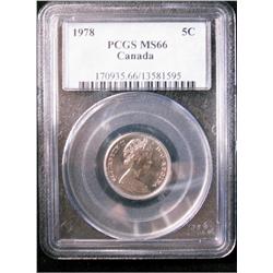 1978 5¢ PCGS MS66.