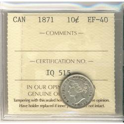 1871 10¢ ICCS EF40.