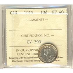 1915 10¢ ICCS EF40.  Key issue.