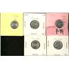 Image 1 : Lot of 5 Ten cent pieces.  Includes; 1947ML, 1949, 1950, 1951, 1952.  All MS63 or better.