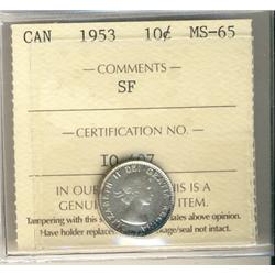 1953 10¢ SF ICCS MS65.