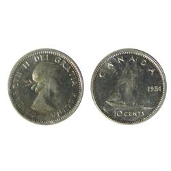 1954 10¢ ICCS PL66 Heavy Cameo