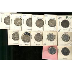 Large lot of 13 coins.  Grades vary from VF20 to Proof.  Includes; 1906, 1916, 1917, 1918, 1919, 193