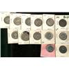 Image 1 : Large lot of 13 coins.  Grades vary from VF20 to Proof.  Includes; 1906, 1916, 1917, 1918, 1919, 193