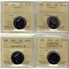 Image 1 : 1979, 2001 & 2004P 25¢ ICCS MS65. Also includes 1991 25¢ MS67 NBU.  Lot of 4 coins.